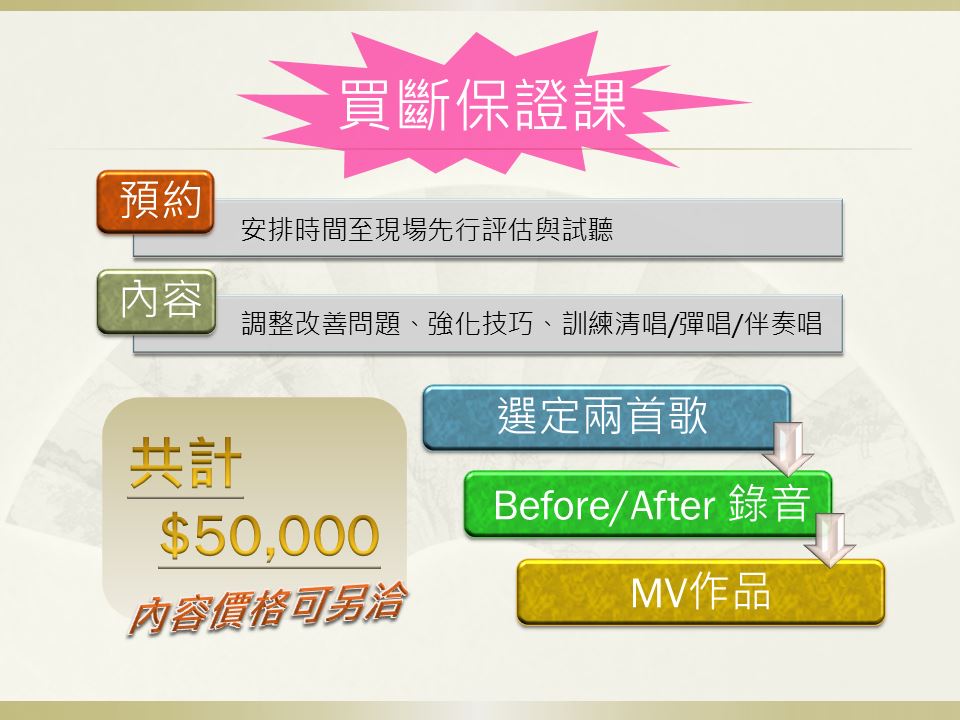 學唱歌保證班MV拍攝錄影錄音作品歌唱教學專業指導